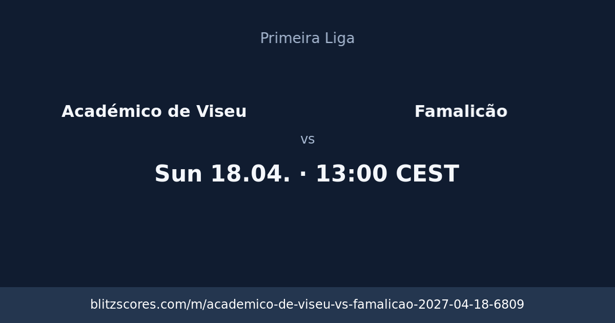 Académico de Viseu vs Famalicão score card