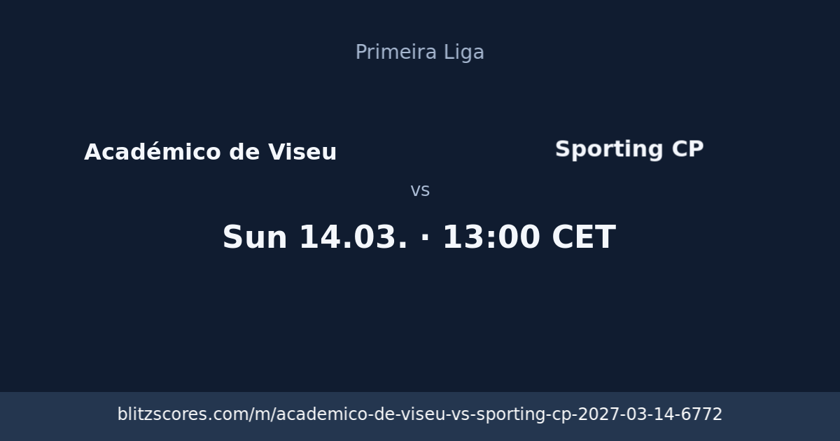 Académico de Viseu vs Sporting CP score card