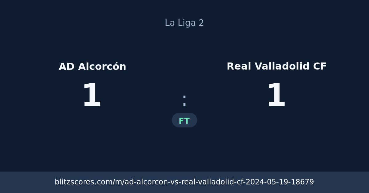 AD Alcorcón vs Real Valladolid CF score card
