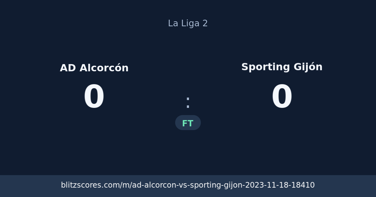 AD Alcorcón vs Sporting Gijón score card