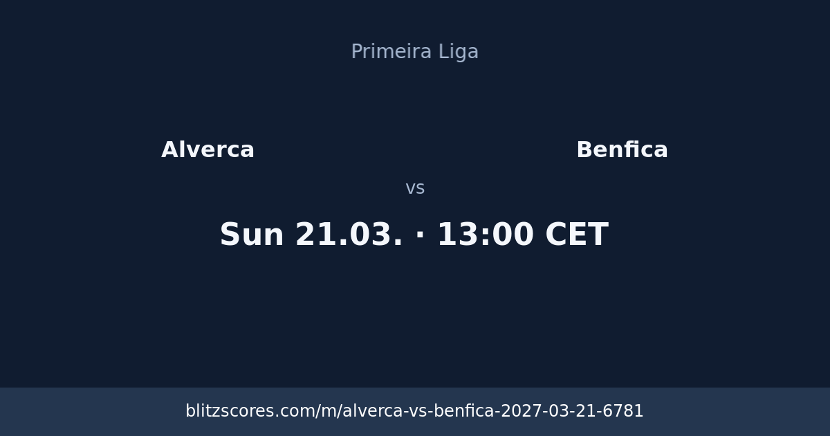 Alverca vs Benfica score card