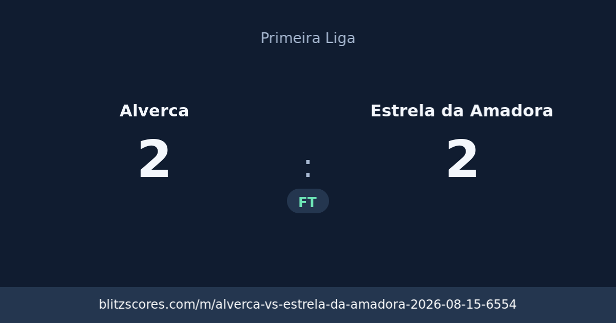 Alverca vs Estrela da Amadora score card