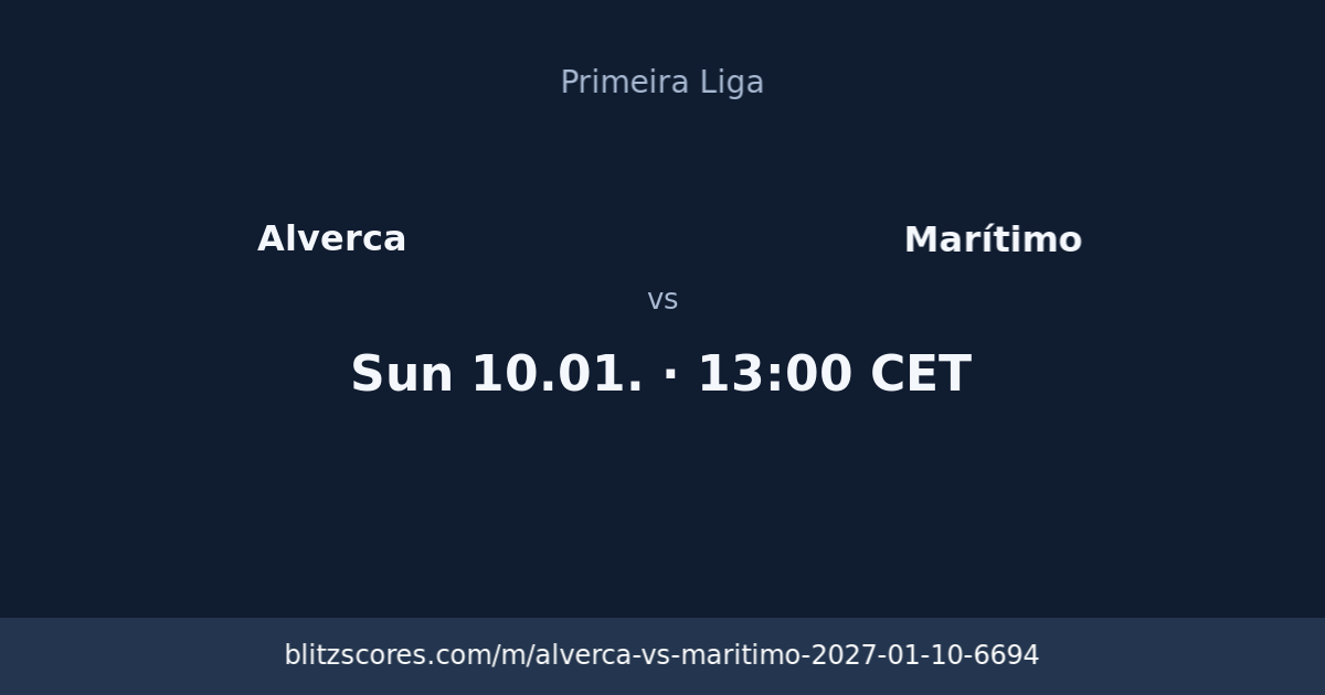 Alverca vs Marítimo score card