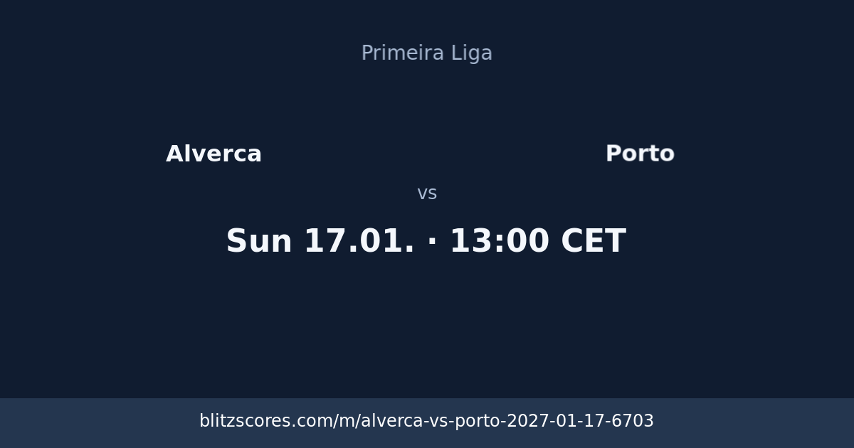 Alverca vs Porto score card
