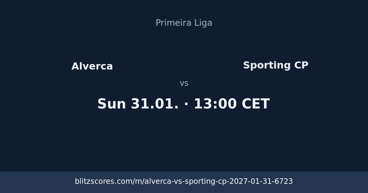 Alverca vs Sporting CP score card