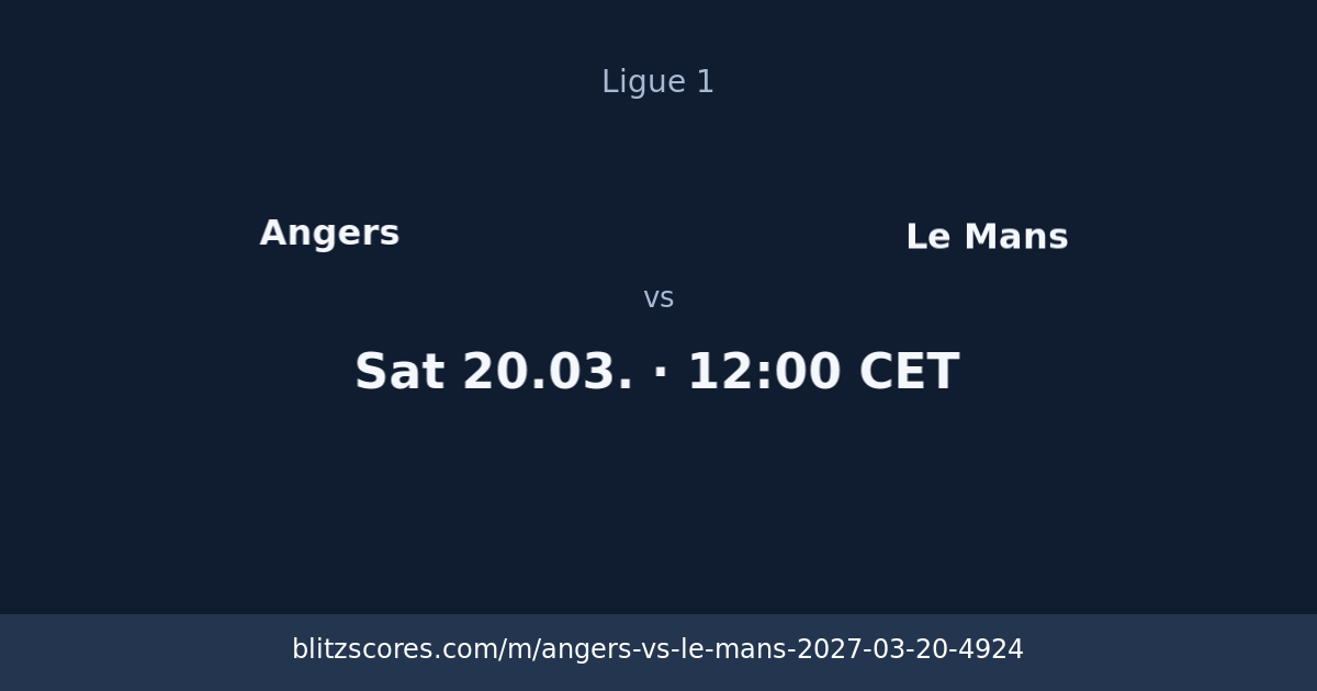 Angers vs Le Mans score card