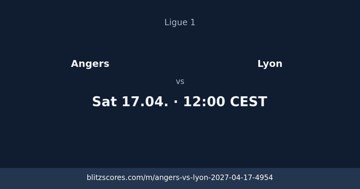 Angers vs Lyon score card