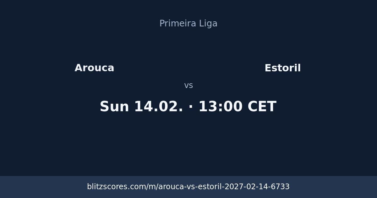 Arouca vs Estoril score card