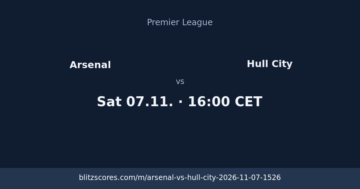 Arsenal vs Hull City score card