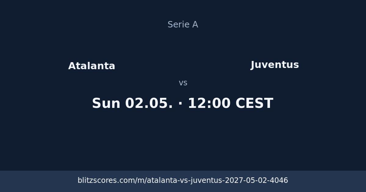 Atalanta vs Juventus score card