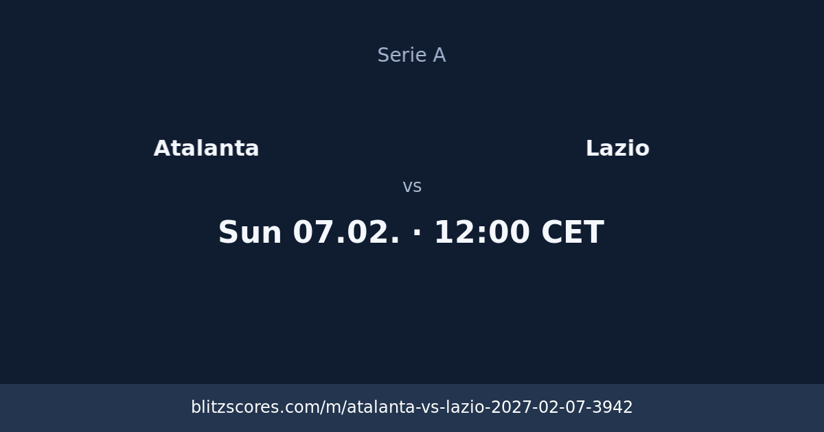 Atalanta vs Lazio score card
