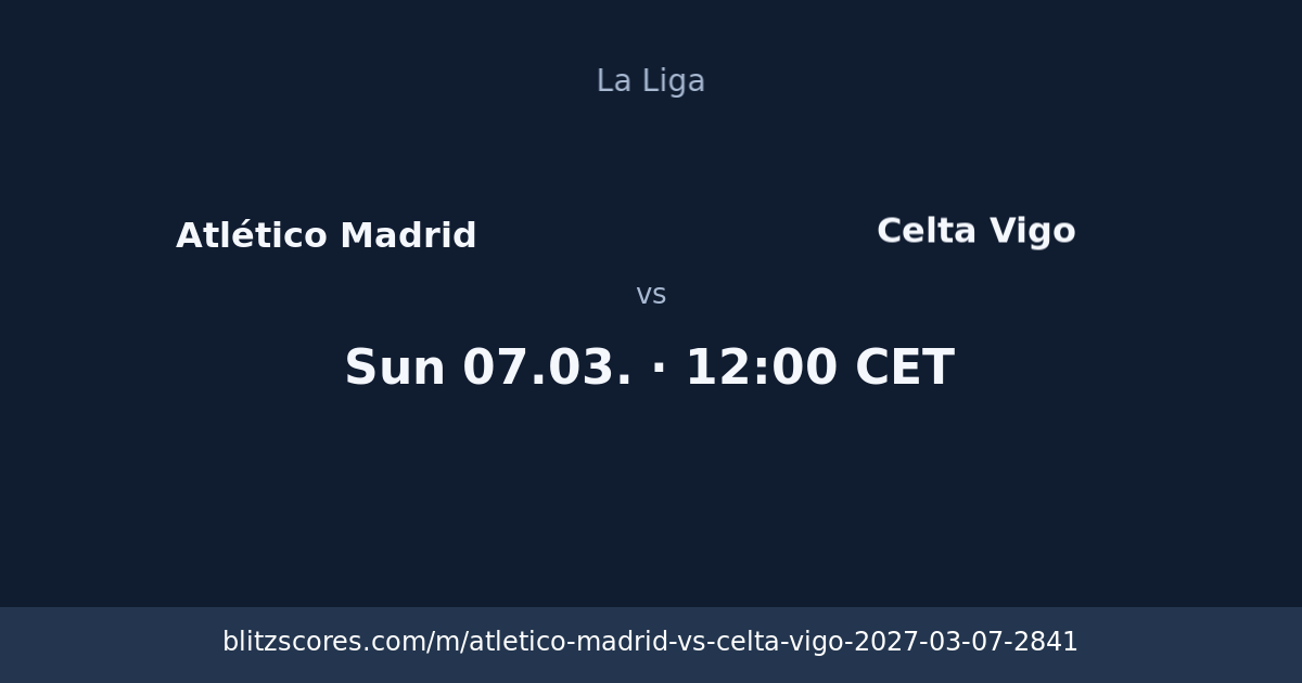 Atlético Madrid vs Celta Vigo score card