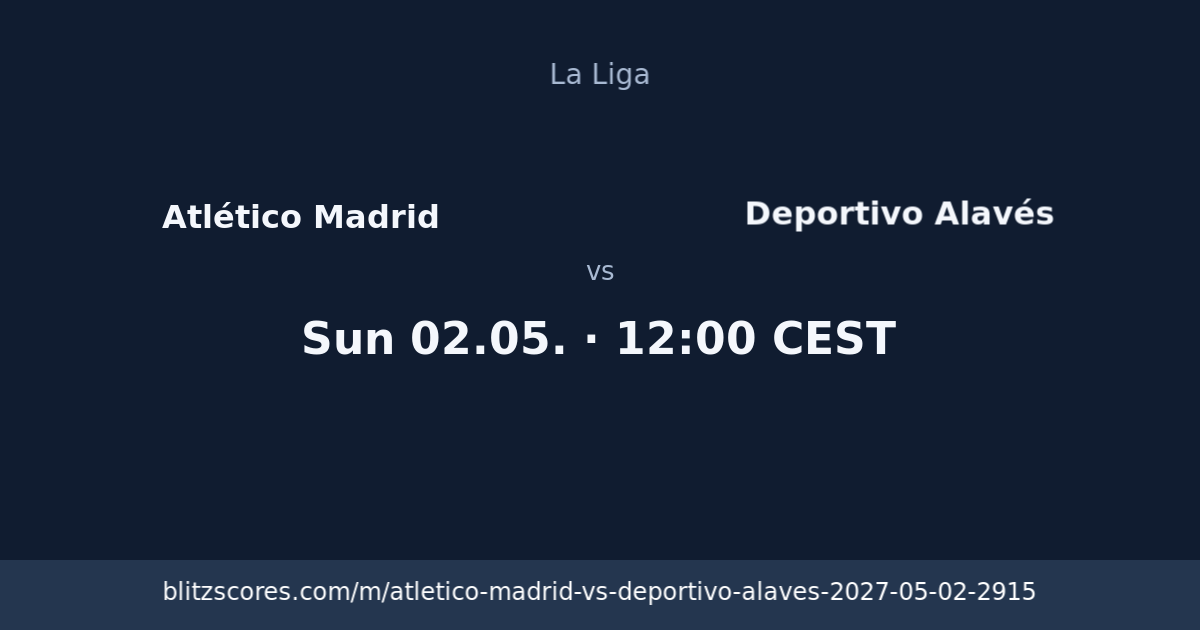 Atlético Madrid vs Deportivo Alavés score card