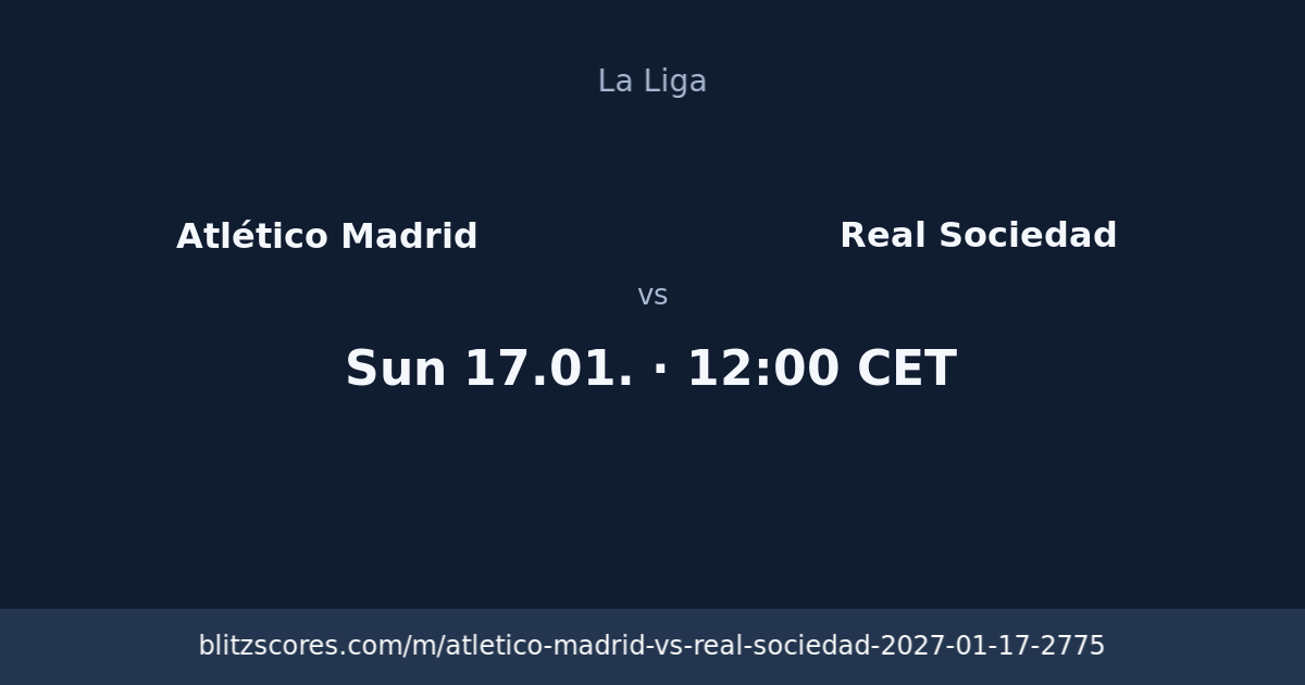 Atlético Madrid vs Real Sociedad score card