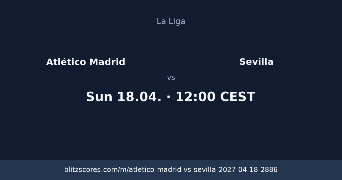 Atlético Madrid vs Sevilla score card