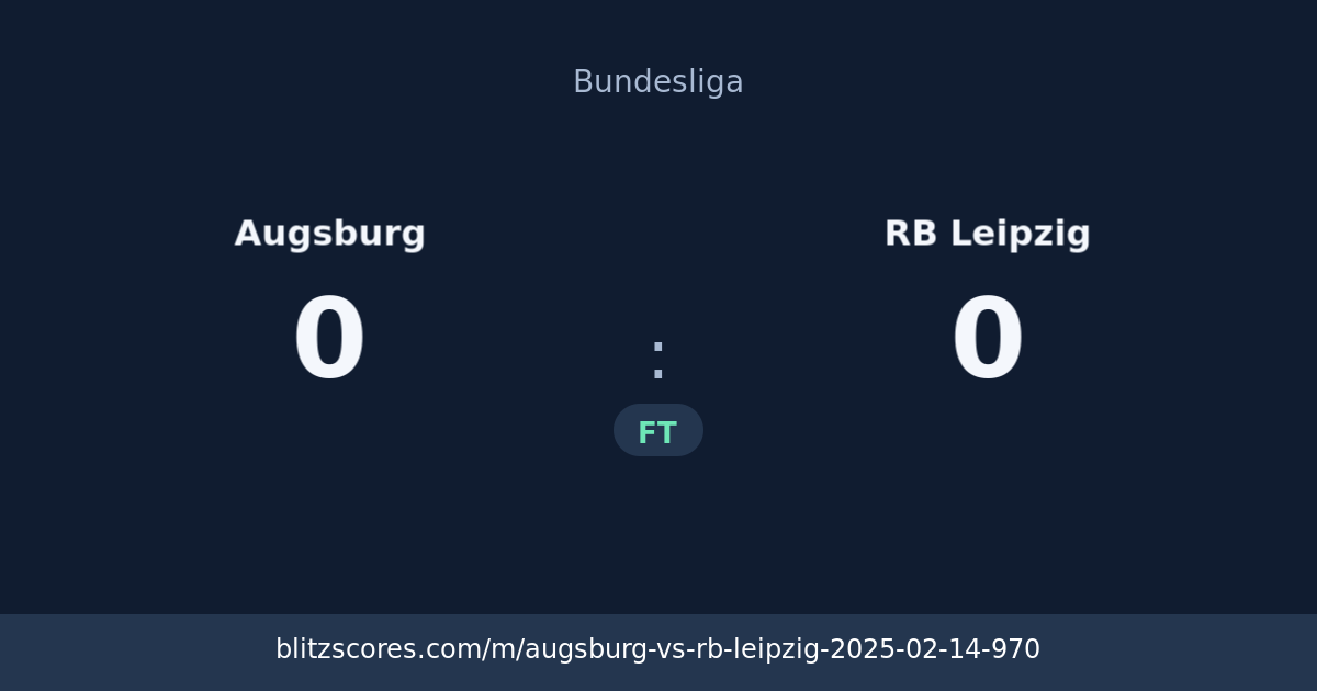 Augsburg vs RB Leipzig score card