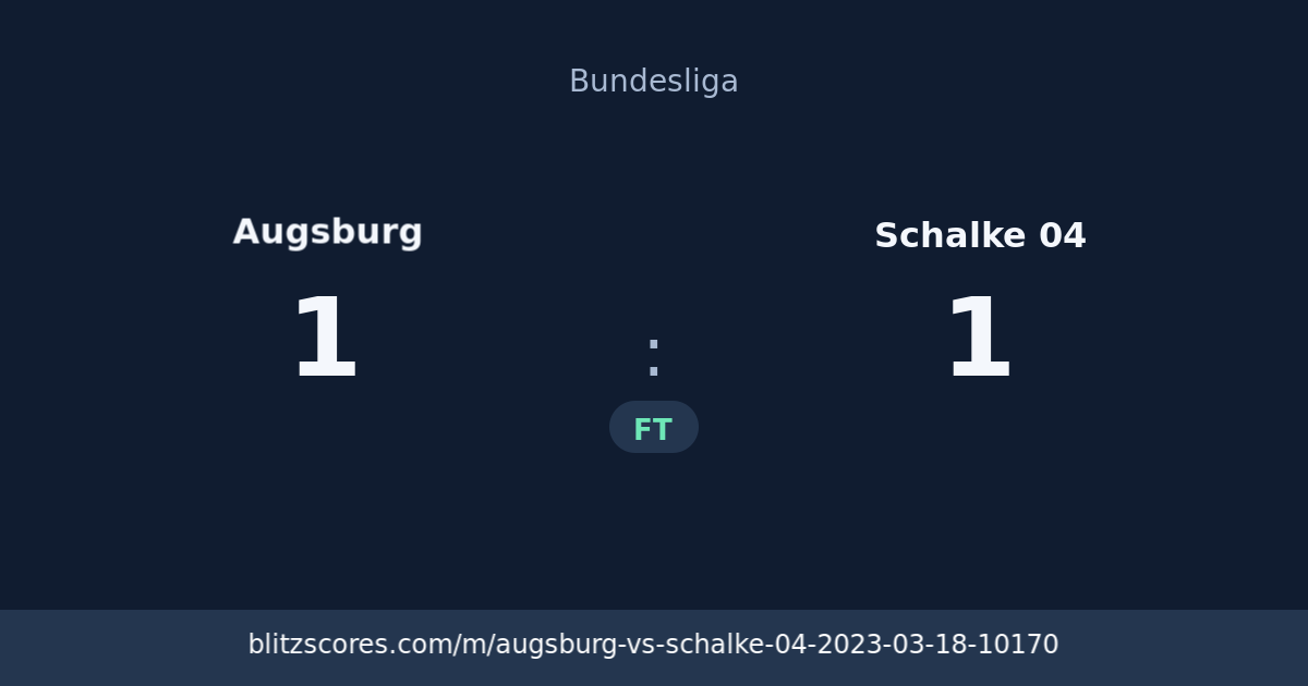 Augsburg vs Schalke 04 score card