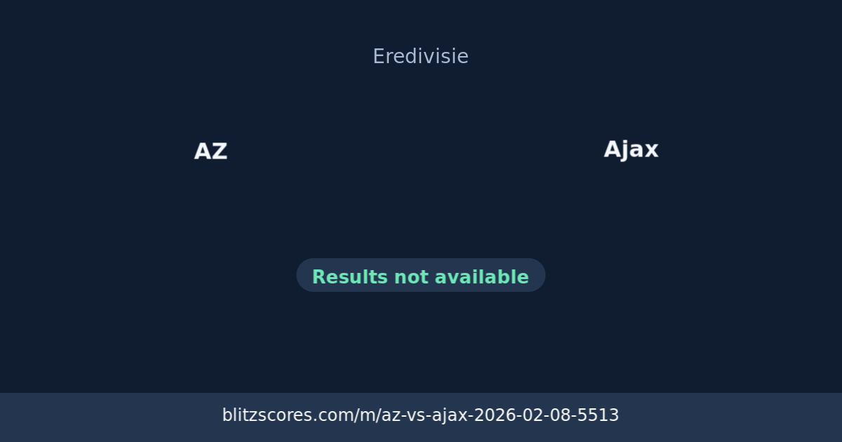 AZ vs Ajax score card