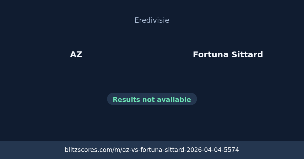 AZ vs Fortuna Sittard score card