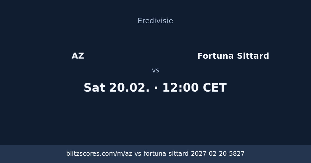 AZ vs Fortuna Sittard score card