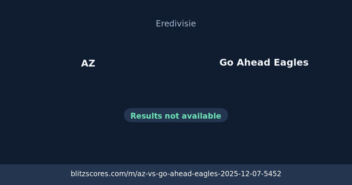 AZ vs Go Ahead Eagles score card