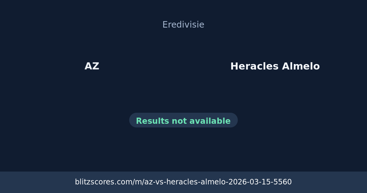 AZ vs Heracles Almelo score card