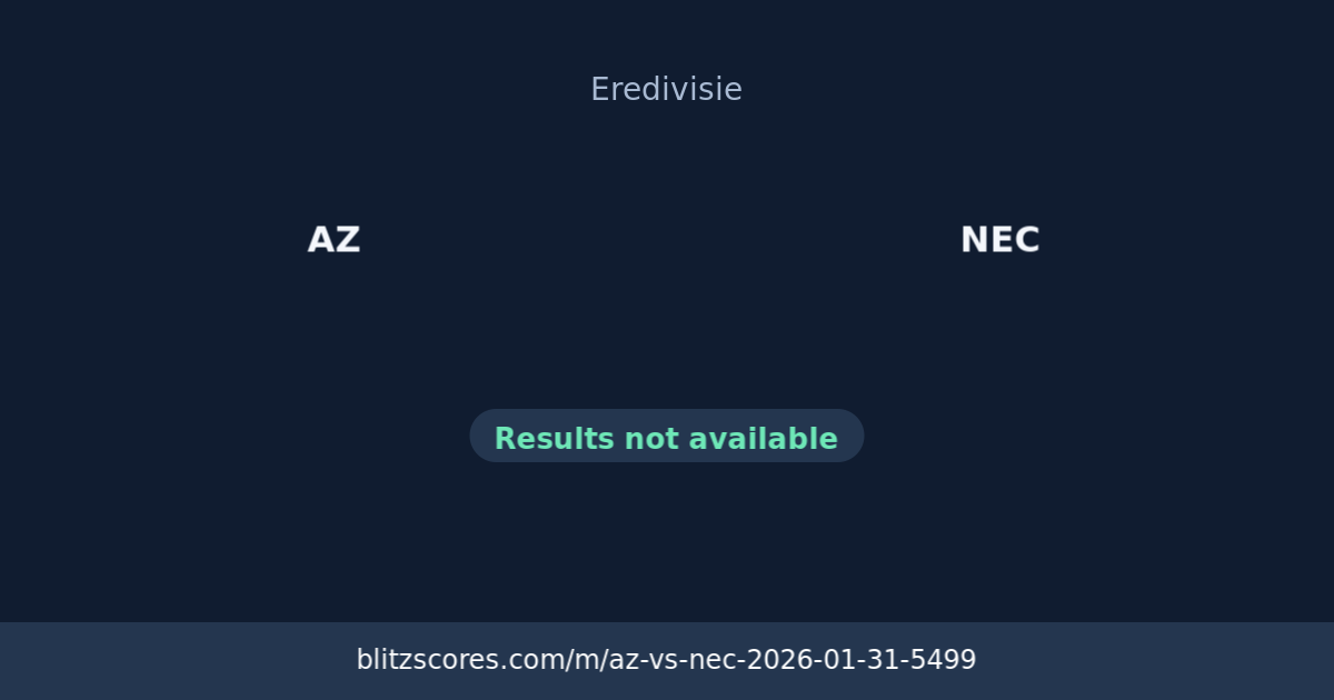 AZ vs NEC score card