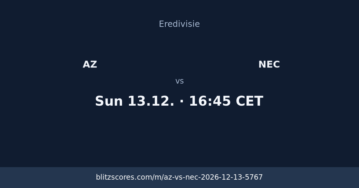AZ vs NEC score card