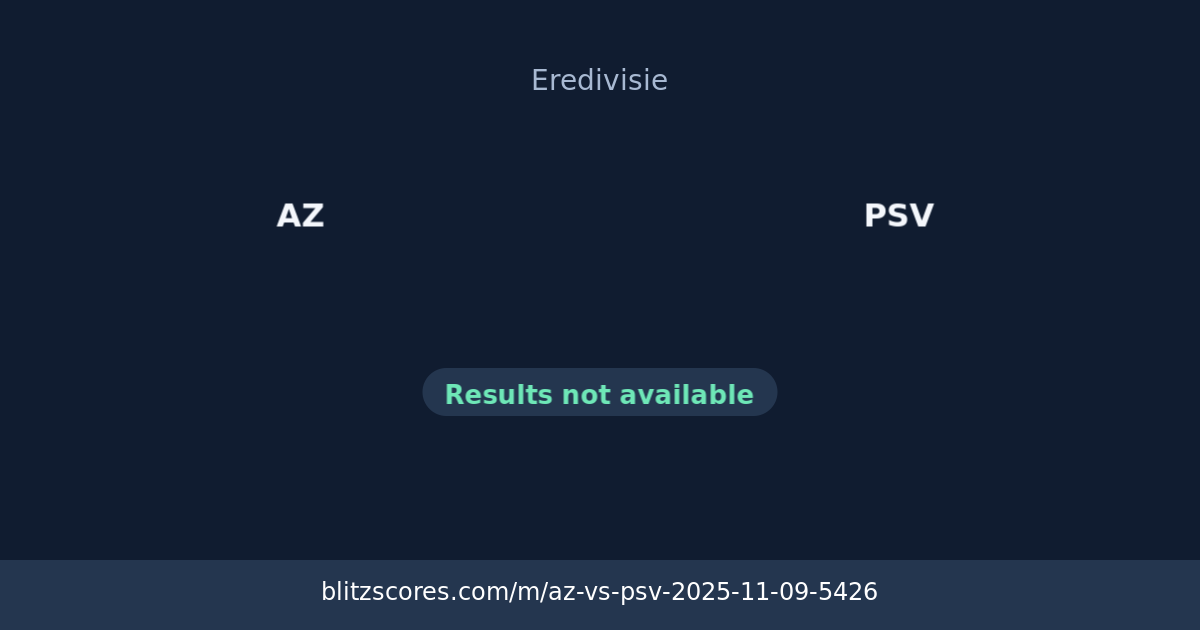 AZ vs PSV score card
