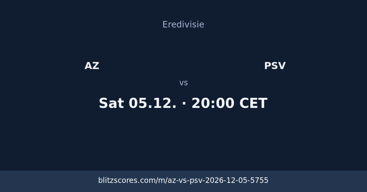 AZ vs PSV score card