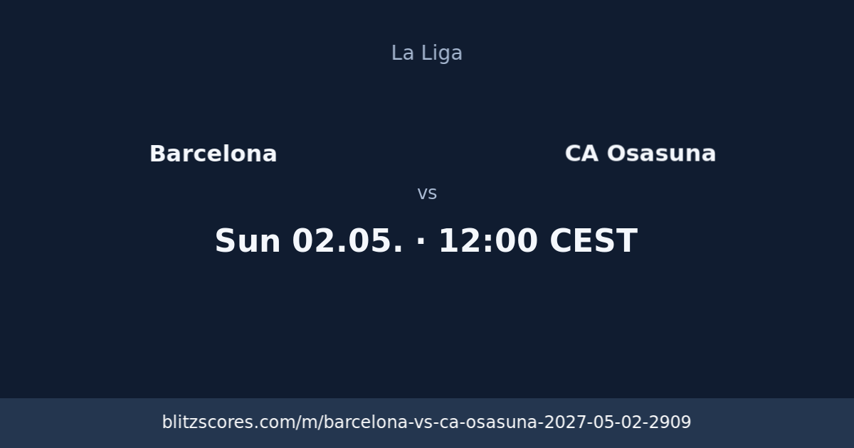 Barcelona vs CA Osasuna score card