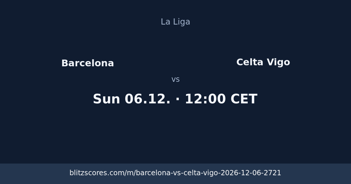 Barcelona vs Celta Vigo score card