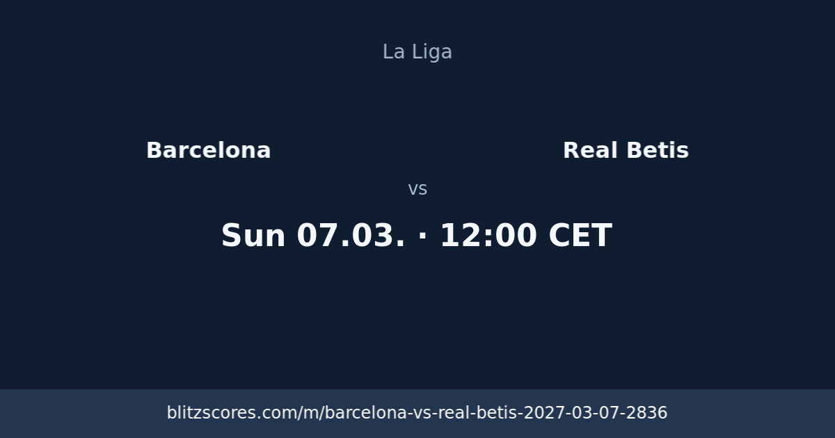 Barcelona vs Real Betis score card