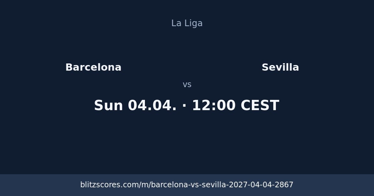Barcelona vs Sevilla score card