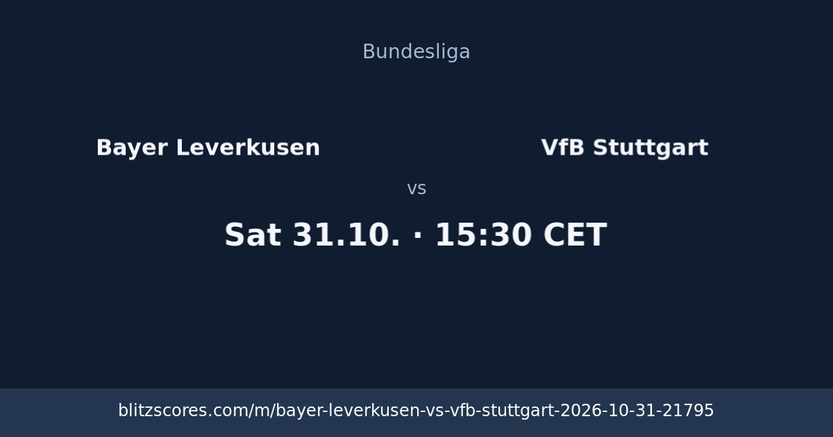 Bayer Leverkusen vs VfB Stuttgart score card