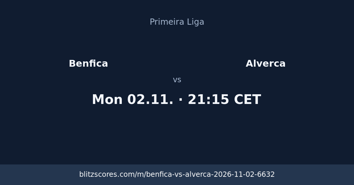 Benfica vs Alverca score card