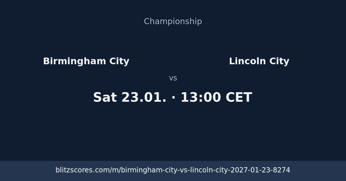 Birmingham City vs Lincoln City score card