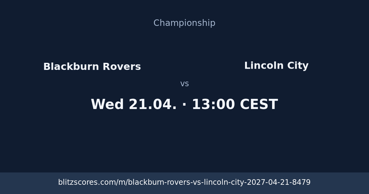 Blackburn Rovers vs Lincoln City score card