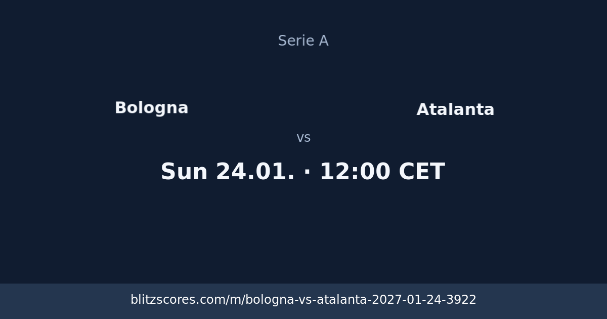 Bologna vs Atalanta score card