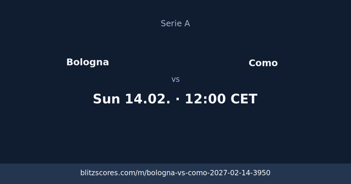 Bologna vs Como score card