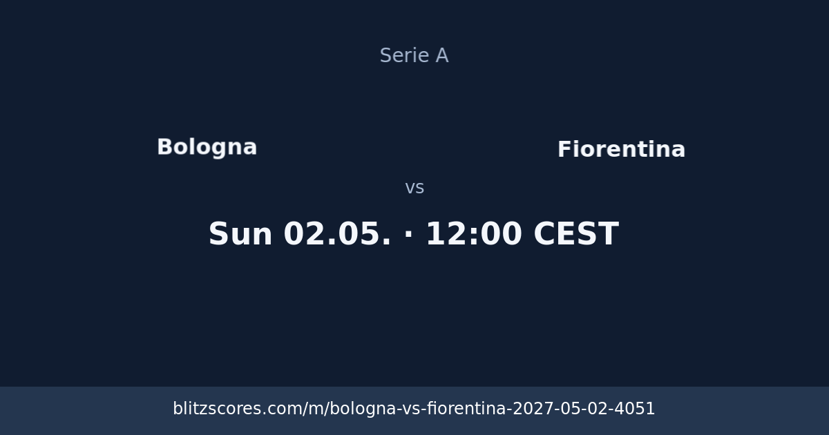 Bologna vs Fiorentina score card
