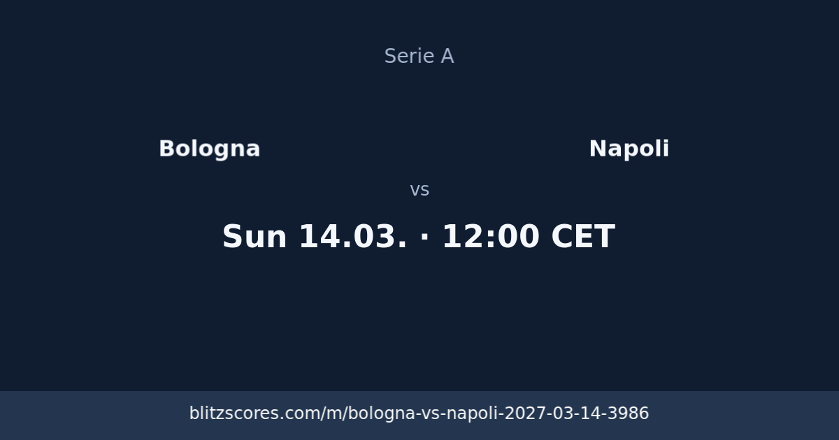Bologna vs Napoli score card