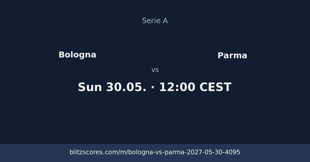 Bologna vs Parma score card