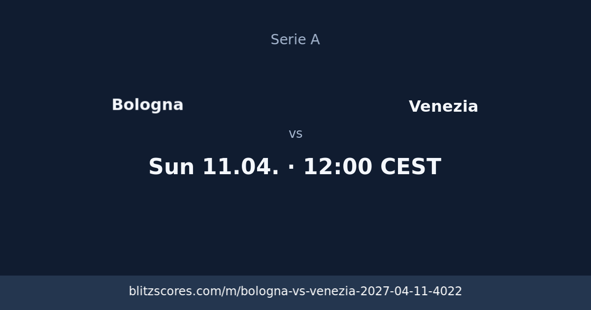 Bologna vs Venezia score card