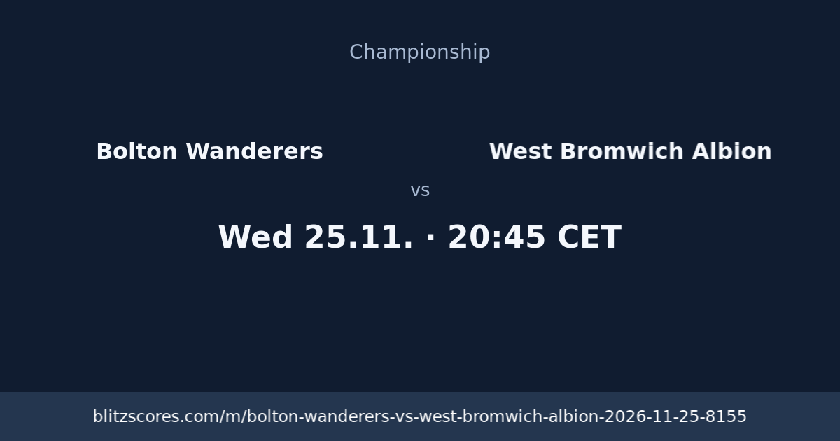 Bolton Wanderers vs West Bromwich Albion score card