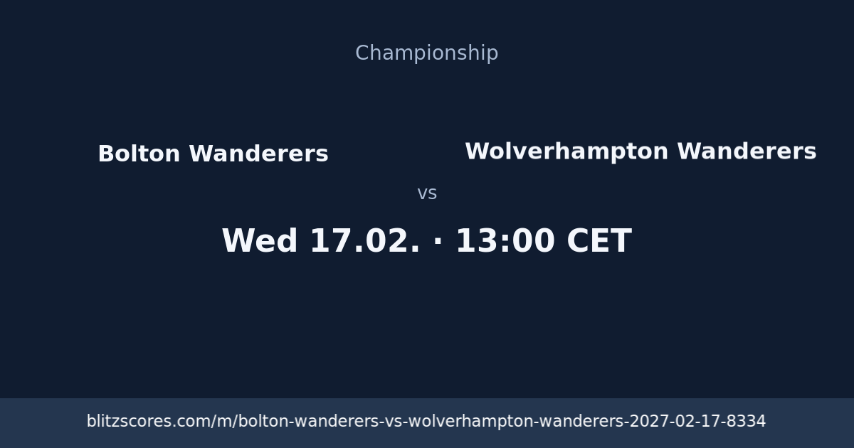 Bolton Wanderers vs Wolverhampton Wanderers score card