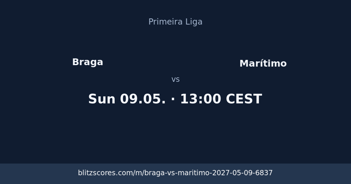 Braga vs Marítimo score card