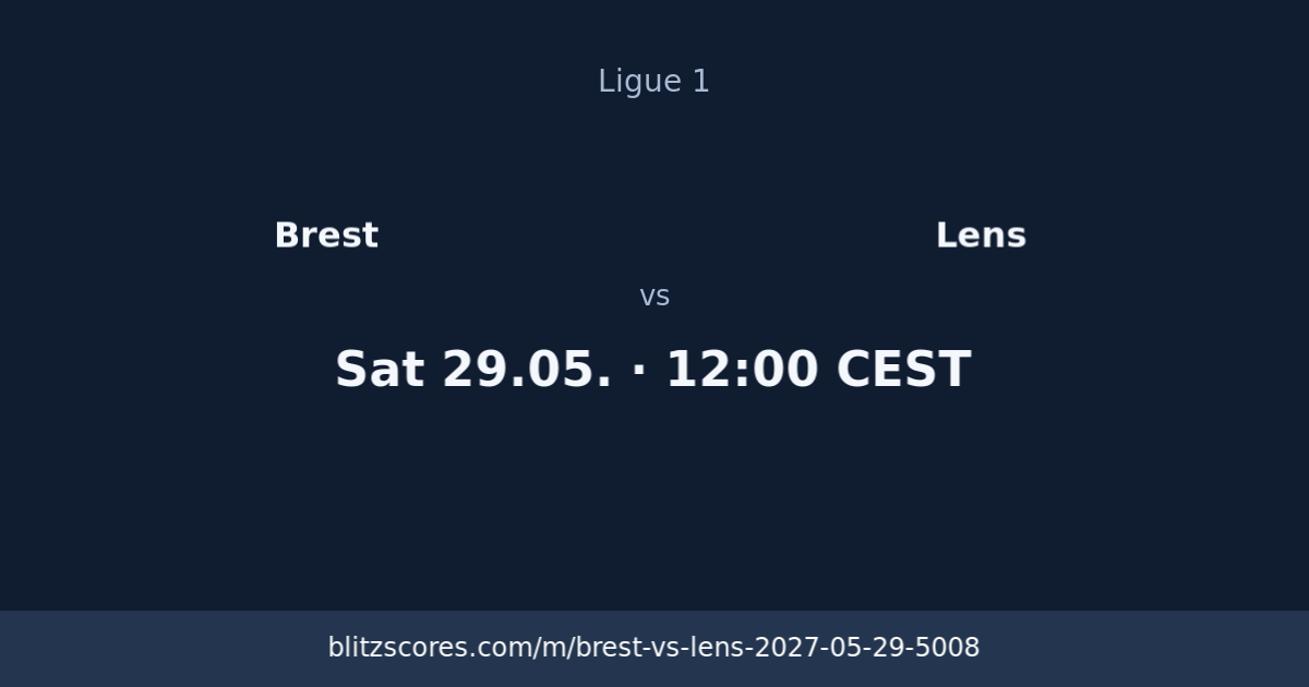 Brest vs Lens score card