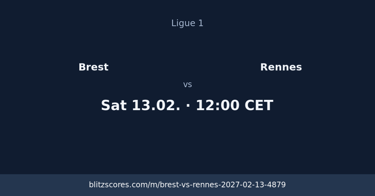 Brest vs Rennes score card