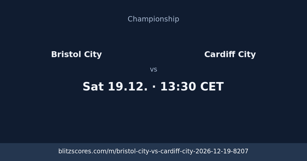Bristol City vs Cardiff City score card